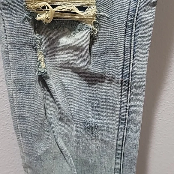 SERENEDE Patchwork Streetwear Earth Tone Serenity Prayer Distressed Skinny Jeans - Picture 16 of 16